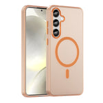 Custodia per telefono a copertura totale in TPU + PC traslucido satinato MagSafe, For Samsung Galaxy S24 Ultra 5G, For Samsung Galaxy S24+ 5G