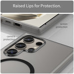 Custodia per telefono a copertura totale in TPU + PC traslucido satinato MagSafe, For Samsung Galaxy S24 Ultra 5G, For Samsung Galaxy S24+ 5G