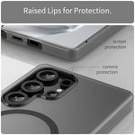 Custodia per telefono a copertura totale in TPU + PC traslucido satinato MagSafe, For Samsung Galaxy S25 Ultra, For Samsung Galaxy S24 FE 5G