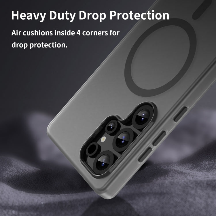 Custodia per telefono a copertura totale in TPU + PC traslucido satinato MagSafe, For Samsung Galaxy S25 Ultra, For Samsung Galaxy S24 FE 5G