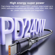 Cavo dati di ricarica super veloce Yesido CA166 PD 240W USB-C / Type-C a USB-C / Type-C, CA166