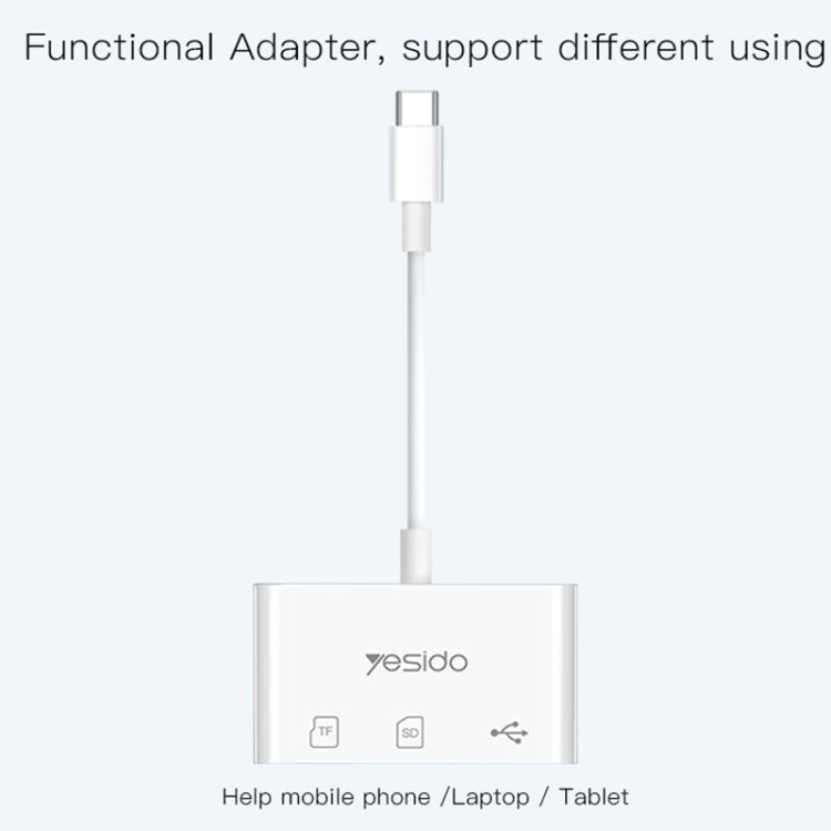 Yesido GS16 Adattatore OTG da USB-C a USB 3.0, TF e SD