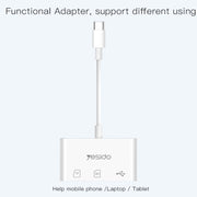 Yesido GS16 Adattatore OTG da USB-C/Tipo-C a USB 3.0/TF/Scheda SD, GS16