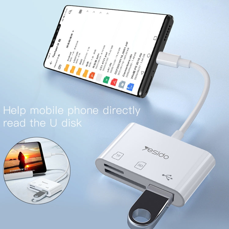 Yesido GS16 Adattatore OTG da USB-C a USB 3.0, TF e SD