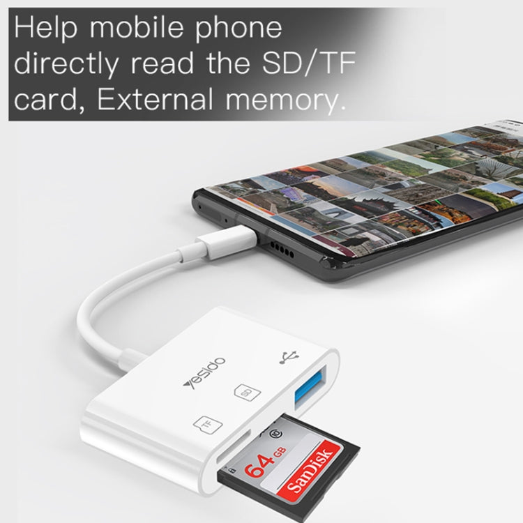 Yesido GS16 Adattatore OTG da USB-C a USB 3.0, TF e SD