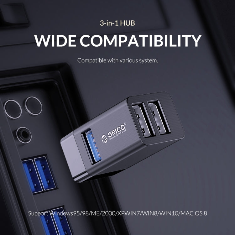 ORICO MINI-U32 Adattatore Mini HUB USB 3 in 1, MINI-U32