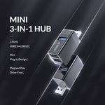 Adattatore Mini HUB USB ORICO MINI-U32L 3 in 1, MINI-U32L