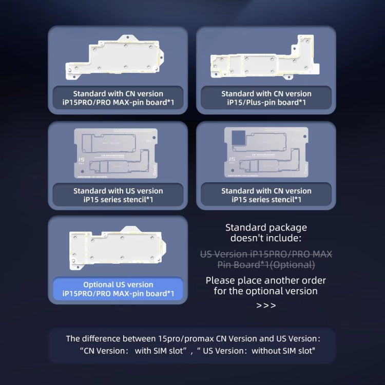 Banco di prova a strati per scheda madre QianLi iSocket Series 8 in 1 per iPhone serie 15, QianLi iSocket Series For iPhone 15 Series