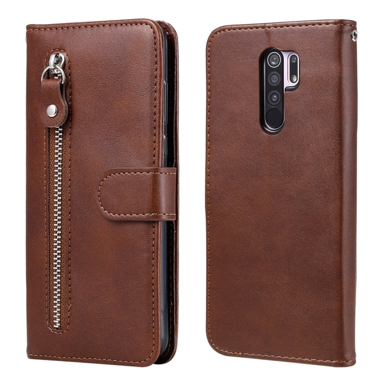 Fashion Calf Texture Zipper Custodia in pelle a vibrazione orizzontale con supporto e slot per schede e funzione portafoglio, For Xiaomi Redmi 9, For Sony Xperia 10 II, For Sony Xperia L4