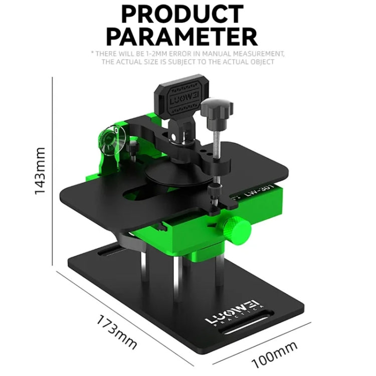 Luowei LW-301 Pro Dispositivo di separazione dello schermo del telefono 4 in 1 con ventosa laterale, LW-301