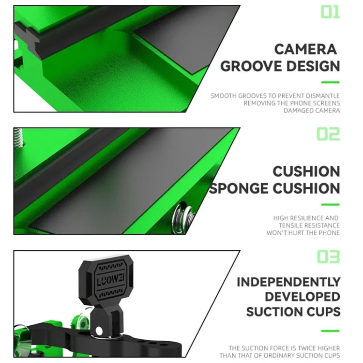Luowei LW-301 Pro Dispositivo di separazione dello schermo del telefono 4 in 1 con ventosa laterale, LW-301