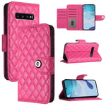 Custodia per telefono in pelle con texture rombica e cordino, For Samsung Galaxy S10 Lite, For Samsung Galaxy S10e, For Samsung Galaxy S10+, For Samsung Galaxy S10