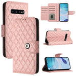 Custodia per telefono in pelle con texture rombica e cordino, For Samsung Galaxy S10 Lite, For Samsung Galaxy S10e, For Samsung Galaxy S10+, For Samsung Galaxy S10
