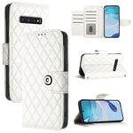 Custodia per telefono in pelle con texture rombica e cordino, For Samsung Galaxy S10 Lite, For Samsung Galaxy S10e, For Samsung Galaxy S10+, For Samsung Galaxy S10