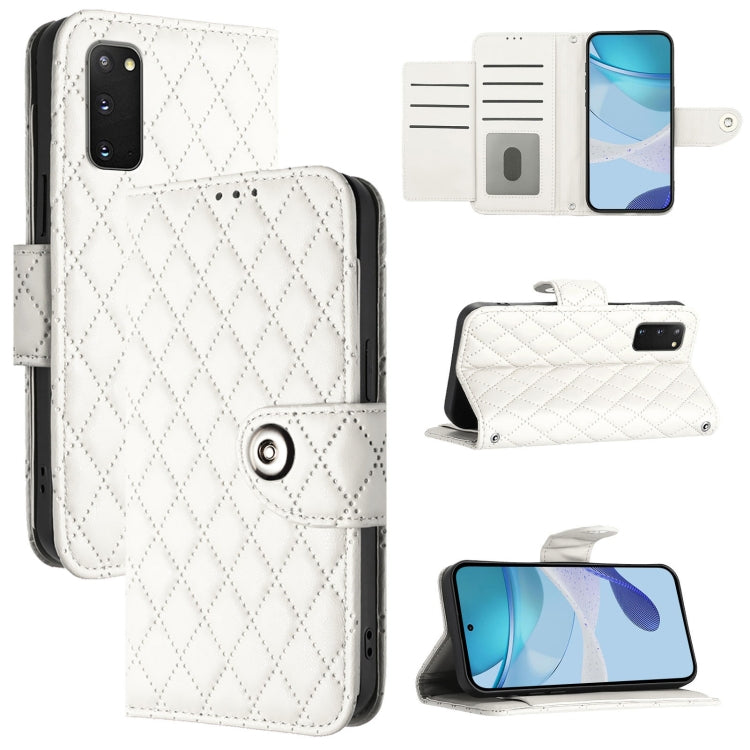 Custodia per telefono in pelle con texture rombica e cordino, For Samsung Galaxy S21 Ultra 5G, For Samsung Galaxy S20 Ultra, For Samsung Galaxy S20, For Samsung Galaxy S20+
