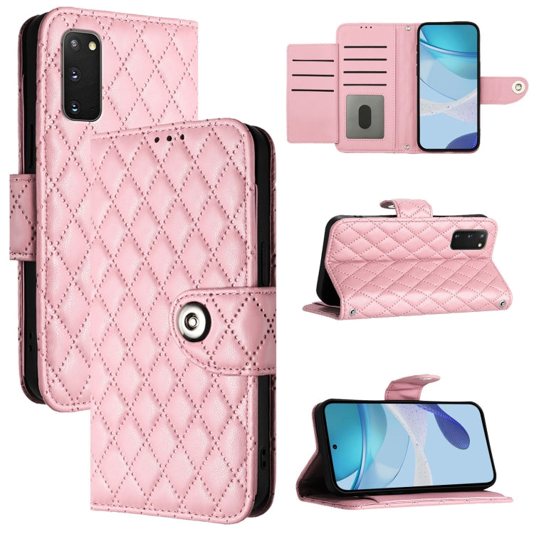 Custodia per telefono in pelle con texture rombica e cordino, For Samsung Galaxy S21 Ultra 5G, For Samsung Galaxy S20 Ultra, For Samsung Galaxy S20, For Samsung Galaxy S20+