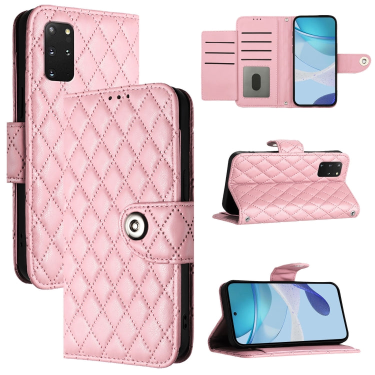 Custodia per telefono in pelle con texture rombica e cordino, For Samsung Galaxy S21 Ultra 5G, For Samsung Galaxy S20 Ultra, For Samsung Galaxy S20, For Samsung Galaxy S20+