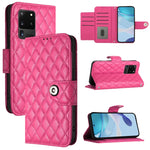 Custodia per telefono in pelle con texture rombica e cordino, For Samsung Galaxy S21 Ultra 5G, For Samsung Galaxy S20 Ultra, For Samsung Galaxy S20, For Samsung Galaxy S20+