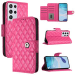 Custodia per telefono in pelle con texture rombica e cordino, For Samsung Galaxy S21 Ultra 5G, For Samsung Galaxy S20 Ultra, For Samsung Galaxy S20, For Samsung Galaxy S20+