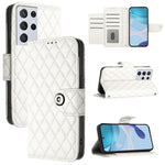 Custodia per telefono in pelle con texture rombica e cordino, For Samsung Galaxy S21 Ultra 5G, For Samsung Galaxy S20 Ultra, For Samsung Galaxy S20, For Samsung Galaxy S20+