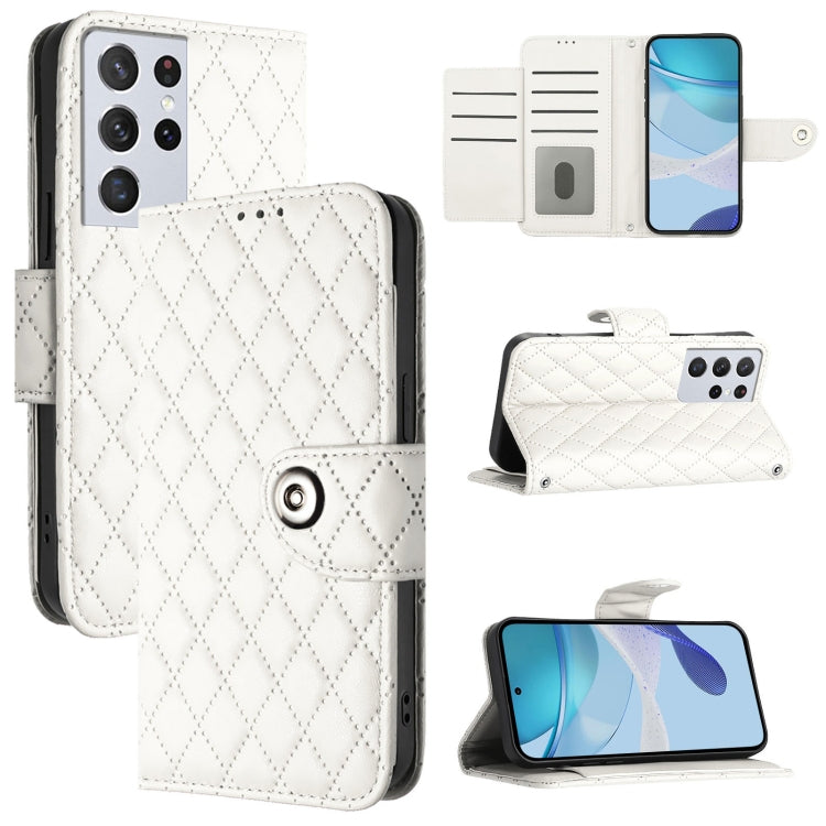 Custodia per telefono in pelle con texture rombica e cordino, For Samsung Galaxy S21 Ultra 5G, For Samsung Galaxy S20 Ultra, For Samsung Galaxy S20, For Samsung Galaxy S20+