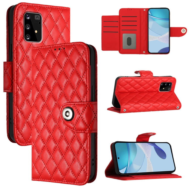 Custodia per telefono in pelle con texture rombica e cordino, For Samsung Galaxy S10 Lite, For Samsung Galaxy S10e, For Samsung Galaxy S10+, For Samsung Galaxy S10