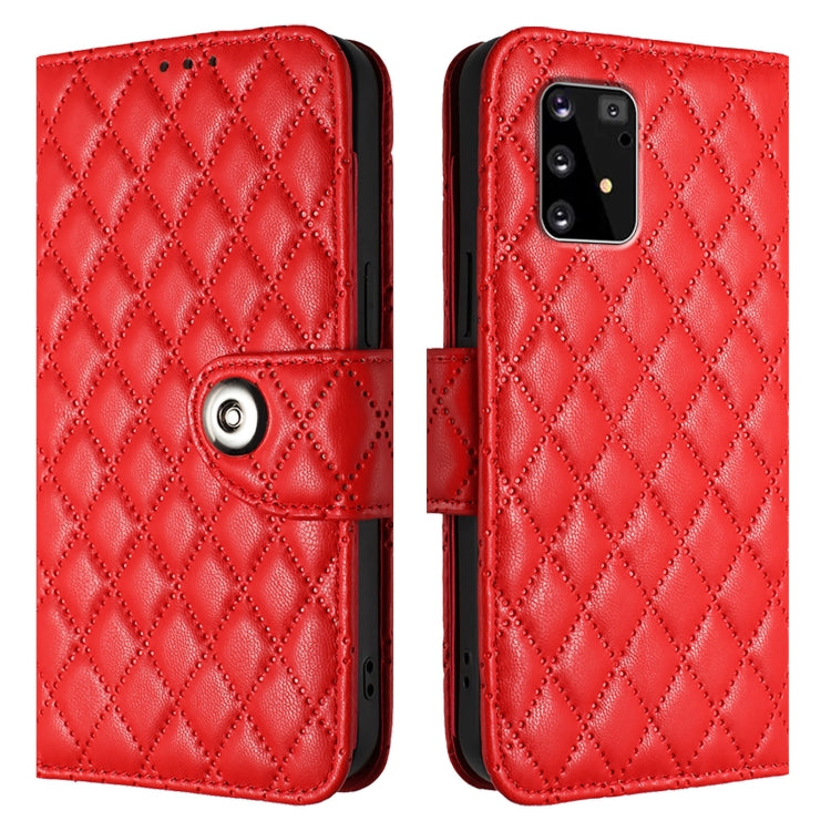 Custodia per telefono in pelle con texture rombica e cordino, For Samsung Galaxy S10 Lite, For Samsung Galaxy S10e, For Samsung Galaxy S10+, For Samsung Galaxy S10