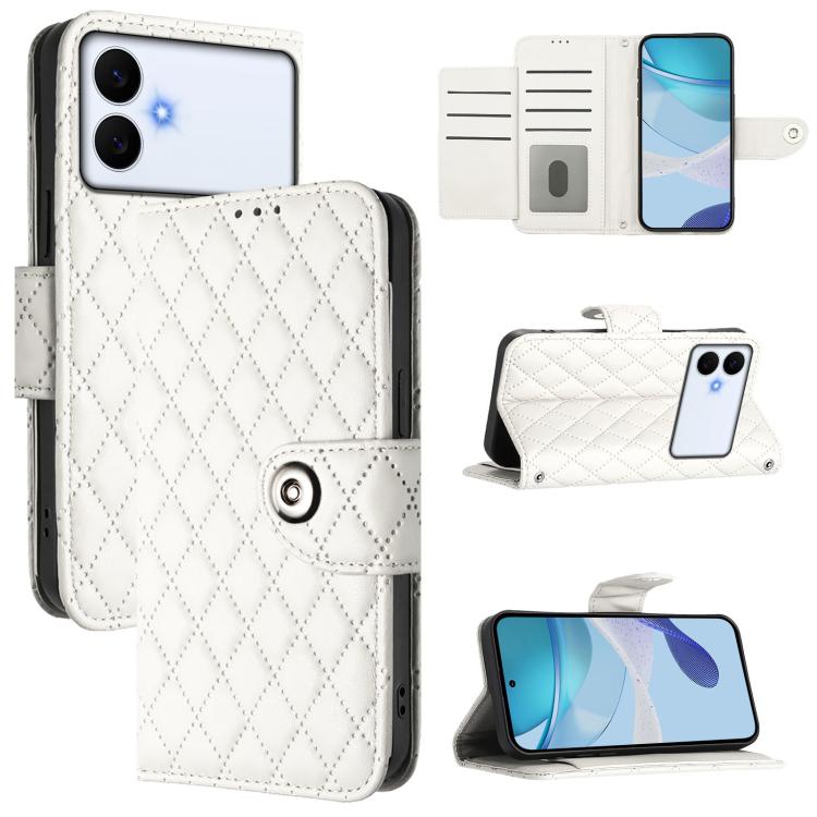 Custodia per telefono in pelle con texture rombica e cordino, For Samsung Galaxy S26+ 5G, For Samsung Galaxy S26 Edge 5G, For Samsung Galaxy S26 Ultra 5G, For Samsung Galaxy S26 5G
