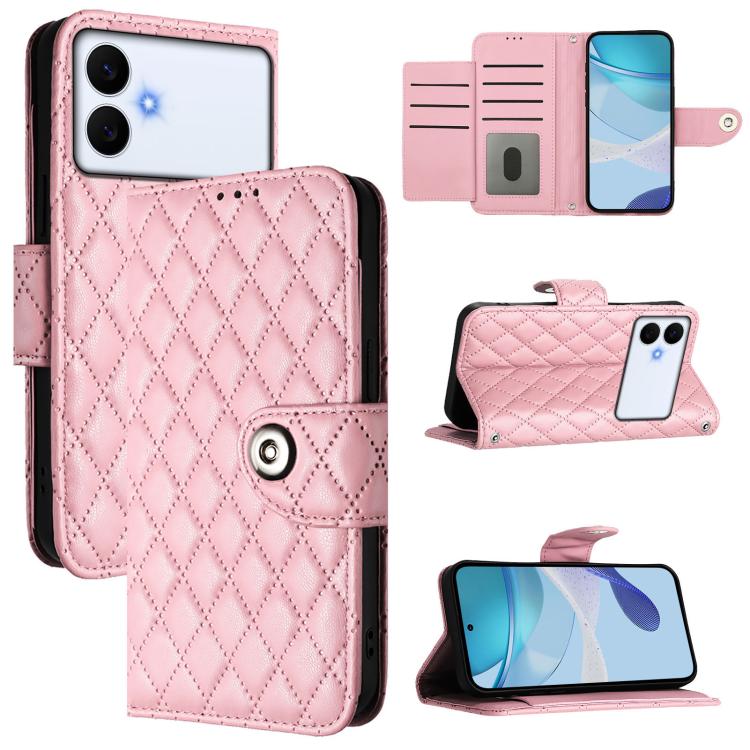 Custodia per telefono in pelle con texture rombica e cordino, For Samsung Galaxy S26+ 5G, For Samsung Galaxy S26 Edge 5G, For Samsung Galaxy S26 Ultra 5G, For Samsung Galaxy S26 5G