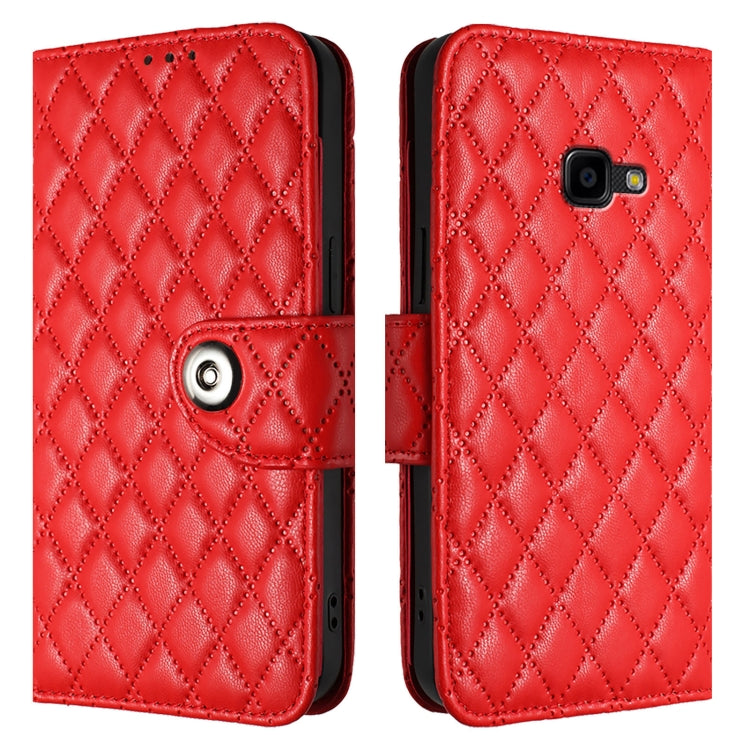 Custodia per telefono in pelle con texture rombica e cordino, For Samsung Galaxy Xcover 4s / Xcover 4