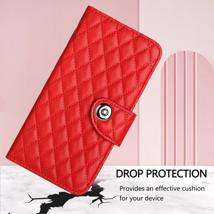 Custodia per telefono in pelle con texture rombica e cordino, For Samsung Galaxy Xcover 4s / Xcover 4