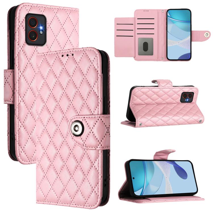 Custodia per telefono in pelle con texture rombica e cordino, For Samsung Galaxy XCover7 Pro, For Samsung Galaxy Xcover7, For Samsung Galaxy Xcover6 Pro, For Samsung Galaxy Xcover 5