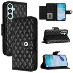 Custodia per cellulare in pelle con texture rombica con cordino, For Samsung Galaxy M55 / C55 5G, For Samsung Galaxy M15 / F15 5G Global, For Samsung Galaxy M34 5G / F34 5G, For Samsung Galaxy M54 / F54 5G
