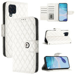 Custodia per cellulare in pelle con texture rombica con cordino, For Samsung Galaxy M32 4G / M22, For Samsung Galaxy M62 / F62