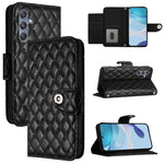 Custodia per cellulare in pelle con texture rombica con cordino, For Samsung Galaxy M55 / C55 5G, For Samsung Galaxy M15 / F15 5G Global, For Samsung Galaxy M34 5G / F34 5G, For Samsung Galaxy M54 / F54 5G