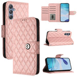 Custodia per cellulare in pelle con texture rombica con cordino, For Samsung Galaxy M55 / C55 5G, For Samsung Galaxy M15 / F15 5G Global, For Samsung Galaxy M34 5G / F34 5G, For Samsung Galaxy M54 / F54 5G