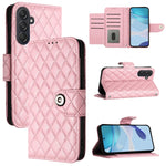 Custodia per cellulare in pelle con texture rombica con cordino, For Samsung Galaxy M55 / C55 5G, For Samsung Galaxy M15 / F15 5G Global, For Samsung Galaxy M34 5G / F34 5G, For Samsung Galaxy M54 / F54 5G