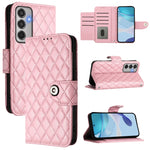 Custodia per cellulare in pelle con texture rombica con cordino, For Samsung Galaxy M56 5G, For Samsung Galaxy M16 5G Global, For Samsung Galaxy M06 5G / F06 5G, For Samsung Galaxy M35