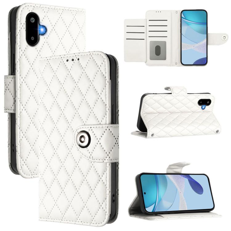 Custodia per cellulare in pelle con texture rombica con cordino, For Samsung Galaxy M56 5G, For Samsung Galaxy M16 5G Global, For Samsung Galaxy M06 5G / F06 5G, For Samsung Galaxy M35