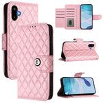 Custodia per cellulare in pelle con texture rombica con cordino, For Samsung Galaxy M56 5G, For Samsung Galaxy M16 5G Global, For Samsung Galaxy M06 5G / F06 5G, For Samsung Galaxy M35