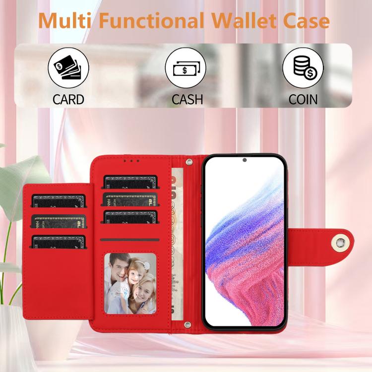 Custodia per cellulare in pelle con texture rombica con cordino, For Samsung Galaxy M56 5G, For Samsung Galaxy M16 5G Global, For Samsung Galaxy M06 5G / F06 5G, For Samsung Galaxy M35