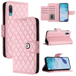Custodia per cellulare in pelle con texture rombica con cordino, For Samsung Galaxy A42 5G / M42 5G, For Samsung Galaxy A32 4G, For Samsung Galaxy A02 / M02, For Samsung Galaxy A72 4G / 5G