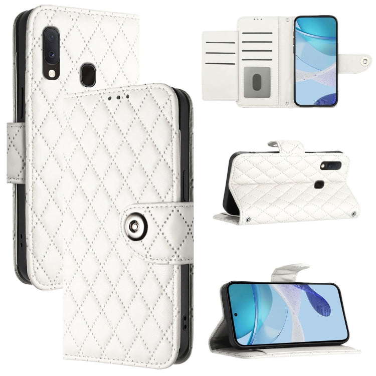 Custodia per cellulare in pelle con texture rombica con cordino, For Samsung Galaxy A50 / A30s / A50s, For Samsung Galaxy A20s, For Samsung Galaxy A20e / A10e, For Samsung Galaxy A40