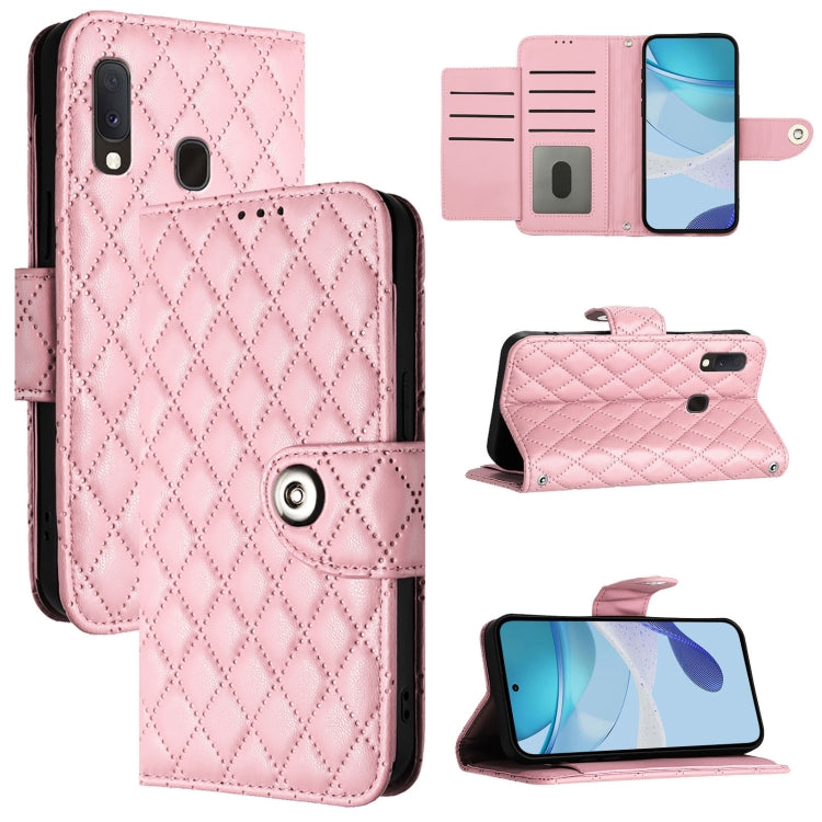 Custodia per cellulare in pelle con texture rombica con cordino, For Samsung Galaxy A50 / A30s / A50s, For Samsung Galaxy A20s, For Samsung Galaxy A20e / A10e, For Samsung Galaxy A40