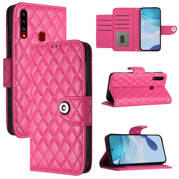 Custodia per cellulare in pelle con texture rombica con cordino, For Samsung Galaxy A50 / A30s / A50s, For Samsung Galaxy A20s, For Samsung Galaxy A20e / A10e, For Samsung Galaxy A40