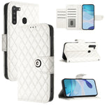 Custodia per cellulare in pelle con texture rombica con cordino, For Samsung Galaxy A21 EU, For Samsung Galaxy A01 EU, For Samsung Galaxy A91 / M80s, For Samsung Galaxy A81 / M60s