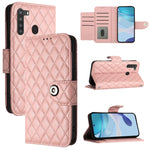 Custodia per cellulare in pelle con texture rombica con cordino, For Samsung Galaxy A21 EU, For Samsung Galaxy A01 EU, For Samsung Galaxy A91 / M80s, For Samsung Galaxy A81 / M60s