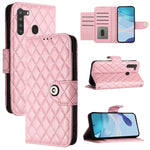 Custodia per cellulare in pelle con texture rombica con cordino, For Samsung Galaxy A21 EU, For Samsung Galaxy A01 EU, For Samsung Galaxy A91 / M80s, For Samsung Galaxy A81 / M60s