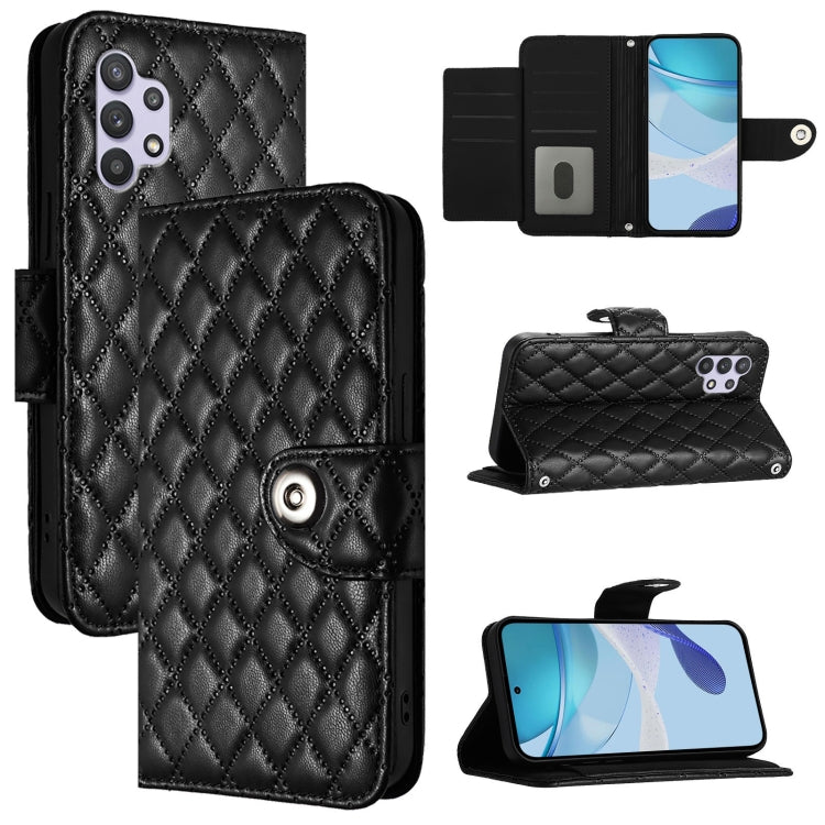Custodia per cellulare in pelle con texture rombica con cordino, For Samsung Galaxy A32 5G / M32 5G, For Samsung Galaxy A03s 164mm, For Samsung Galaxy A41, For Samsung Galaxy A22 4G