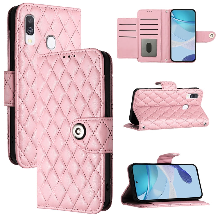 Custodia per cellulare in pelle con texture rombica con cordino, For Samsung Galaxy A50 / A30s / A50s, For Samsung Galaxy A20s, For Samsung Galaxy A20e / A10e, For Samsung Galaxy A40